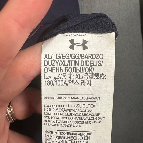 Auburn Tigers Mens XL Under Armour Navy Blue Full Zip Long Sleeve Windbreaker - Picture 6 of 10